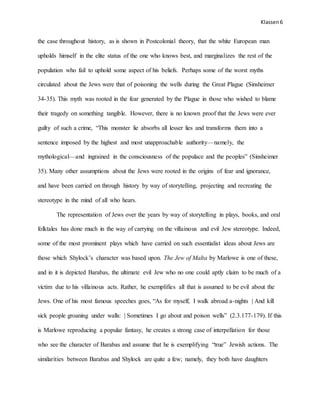 Реферат: Shylock The Jew Essay Research Paper SHYLOCK 2